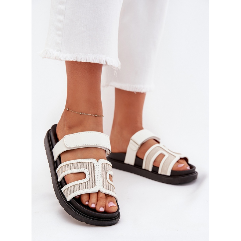 Boto Flip Flip Flip en la plataforma con velcro kovira blanco 2 Boto Flip Flip Flip en la plataforma con velcro kovira blanco 2