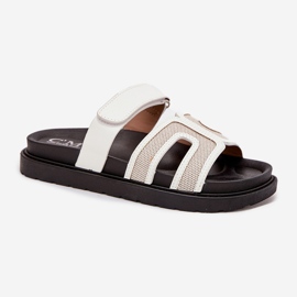 Boto Flip Flip Flip en la plataforma con velcro kovira blanco 4