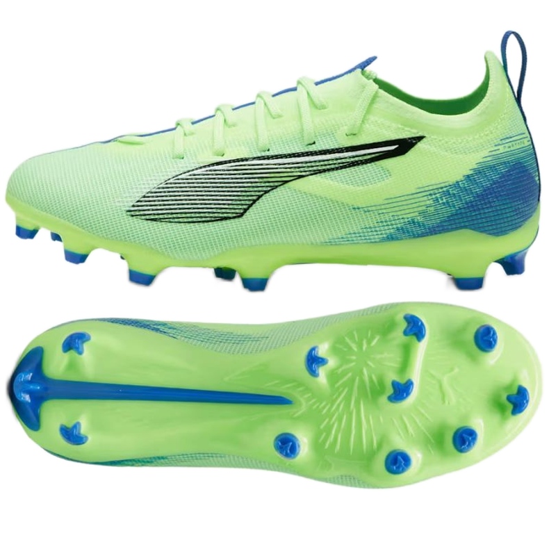 Puma Ultra 5 Pro FG/AG JR 107693-03 Zapatos de fútbol verde 1