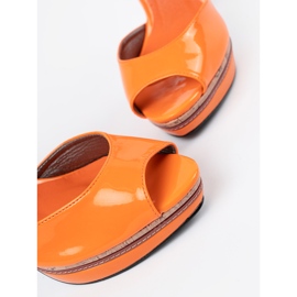 Shelvt Sandalias de naranja con altura alta 5