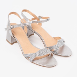Shelvt Sandalias con plata baja 1