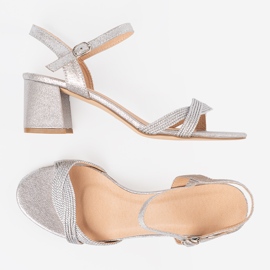 Shelvt Sandalias con plata baja 4
