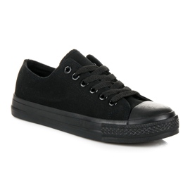 Deportivas mujer atadas negro 3