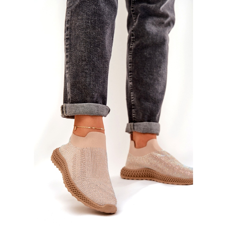 S.Barski Zapatos deportivos femeninos cortados con TW121 beige 2