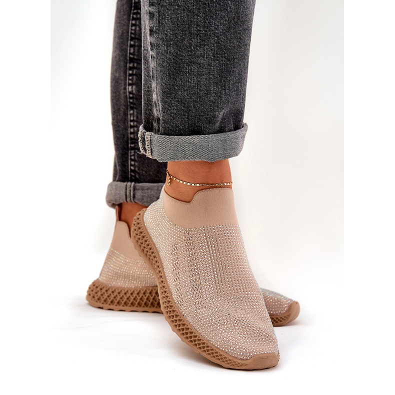 S.Barski Zapatos deportivos femeninos cortados con TW121 beige 3