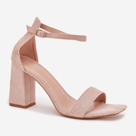 Boto Sandalias de mujeres en el Eco Suede Post Beige Elirae 4