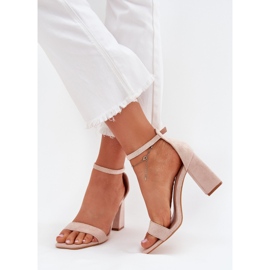 Boto Sandalias de mujeres en el Eco Suede Post Beige Elirae 5