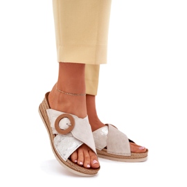 Godas para mujeres con una abrazadera decorativa de INBLU RV000012 beige 1