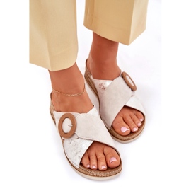 Godas para mujeres con una abrazadera decorativa de INBLU RV000012 beige 4 Godas para mujeres con una abrazadera decorativa de INBLU RV000012 beige 4