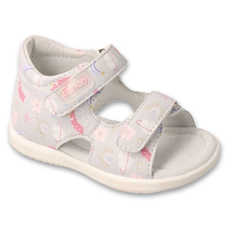 Sandalias infantiles de Befado 170p115 Inserto de cuero gris 1