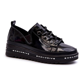 S.Barski CACHA -UP ZAPATOS DE MUJER EN LA PLATAFORMA DE NATUROSO S. BARSKI LR620 NEGRO 1