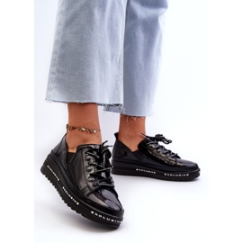 S.Barski CACHA -UP ZAPATOS DE MUJER EN LA PLATAFORMA DE NATUROSO S. BARSKI LR620 NEGRO 3