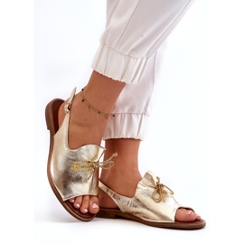 Zazoo 2898 Sandalias Planas Piel Dorado G1/2 3