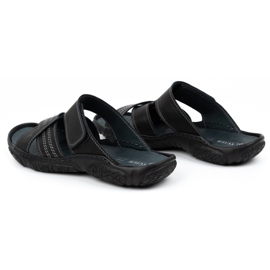 Olivier Zapatillas de cuero para hombres 680mA Negro 5