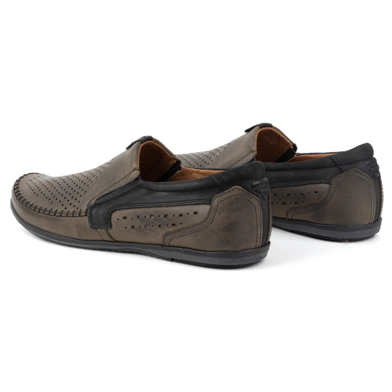 Olivier Mocasines hombre piel calada 0525 oliva verde 3