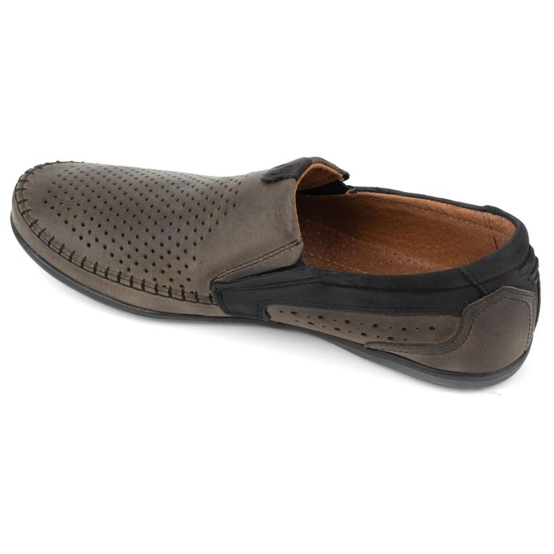 Olivier Mocasines hombre piel calada 0525 oliva verde 4 Olivier Mocasines hombre piel calada 0525 oliva verde 4