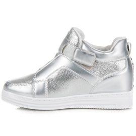 Muto Deportivas plateadas con velcro gris 4