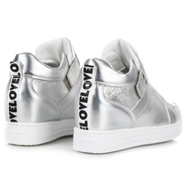 Muto Deportivas plateadas con velcro gris 5