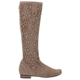 Olivier Botas de mujer caladas beige oscuro 1 Olivier Botas de mujer caladas beige oscuro 1