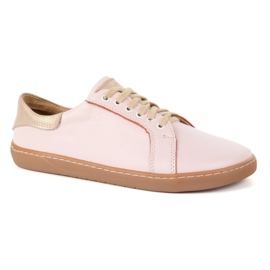 Olivier Aura: zapatillas minimalistas de moda de cuero descalzo para mujeres, cero caída rosado 3