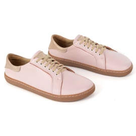 Olivier Aura: zapatillas minimalistas de moda de cuero descalzo para mujeres, cero caída rosado 5