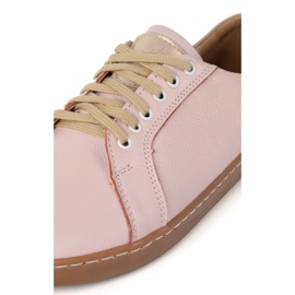 Olivier Aura: zapatillas minimalistas de moda de cuero descalzo para mujeres, cero caída rosado 9