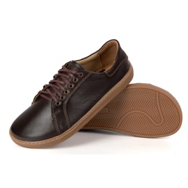 Olivier Aura: zapatillas de cuero minimalista de mujer marrón zapatillas descalzos con cero caída 5