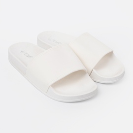 Shelvt Chanclas de playa blanca blanco 3