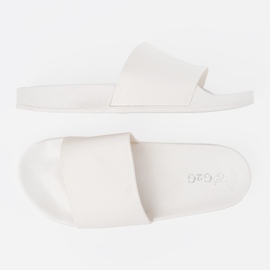Shelvt Chanclas de playa blanca blanco 5