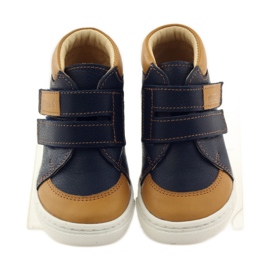 Zapatos de niño con velcro Bartuś azul marino marrón 4