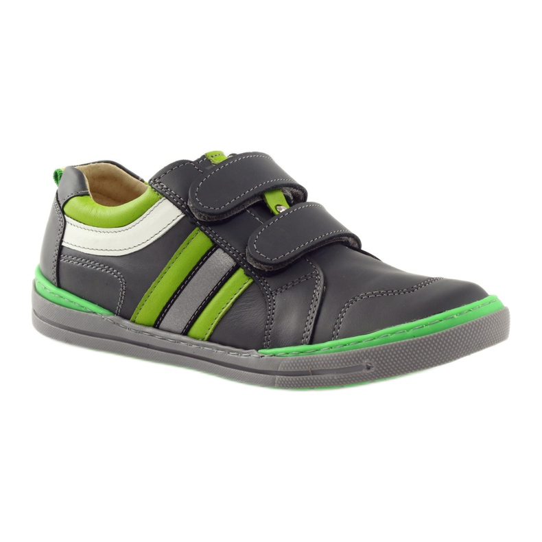 Zapatos con elemento reflectante Bartuś verde gris 1 Zapatos con elemento reflectante Bartuś verde gris 1