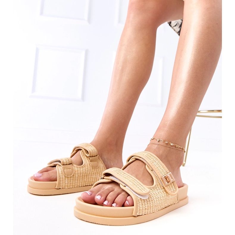 Aletas de crochet marrones con rayas de kliris ajustables marrón 1 Aletas de crochet marrones con rayas de kliris ajustables marrón 1