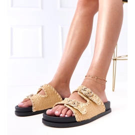 Flip marrón -flops con hebillas de samele 1 Flip marrón -flops con hebillas de samele 1