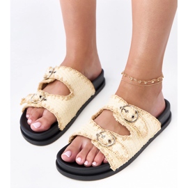 Aletas trenzadas beige con sameli hebilla 5