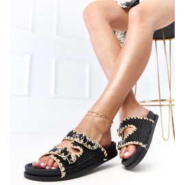 Chanclas negras con hebilla sameli negro 2 Chanclas negras con hebilla sameli negro 2