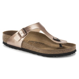 Flip Women -Flops Birkenstock Gizeh BS 1023925 Golden Pink Metalic dorado 1