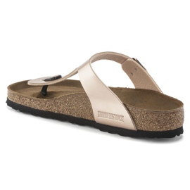 Flip Women -Flops Birkenstock Gizeh BS 1023925 Golden Pink Metalic dorado 3