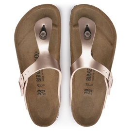 Flip Women -Flops Birkenstock Gizeh BS 1023925 Golden Pink Metalic dorado 5