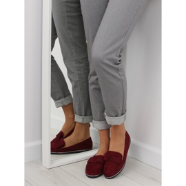 Mocasines mujer burdeos 127-2 rojo 2