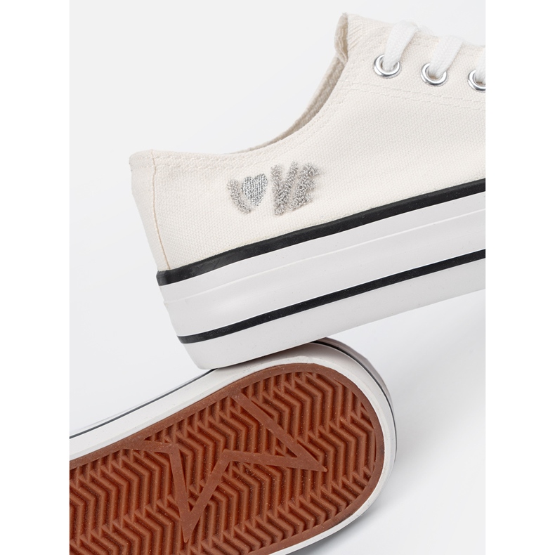 Shelvt Zapatillas blancas con la inscripción amor blanco 1 Shelvt Zapatillas blancas con la inscripción amor blanco 1