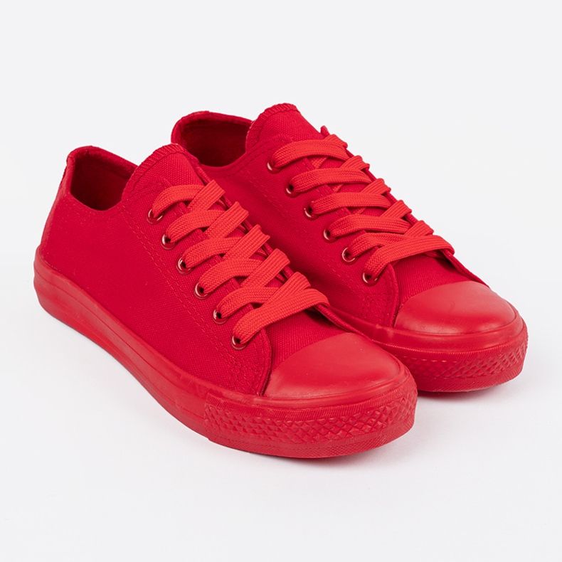 Shelvt Zapatillas rojas de mujer rojo 1