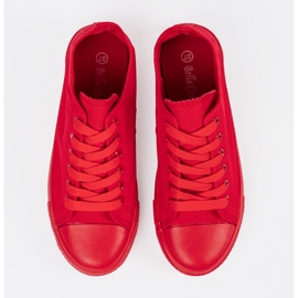 Shelvt Zapatillas rojas de mujer rojo 2