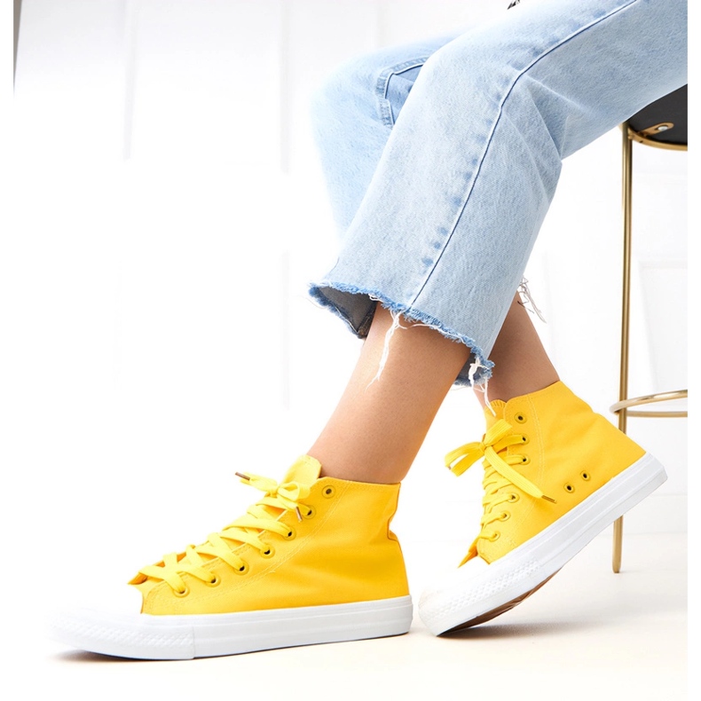 Zapatillas de deporte altas amarillas ghan amarillo 1 Zapatillas de deporte altas amarillas ghan amarillo 1