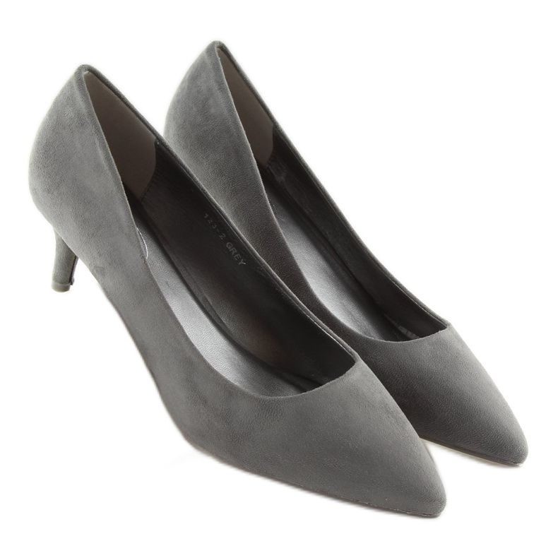 Salón gris tacón bajo gris 123-2 Gris 2 Salón gris tacón bajo gris 123-2 Gris 2