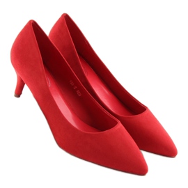 Bombas tacones bajos rojo rojo 3