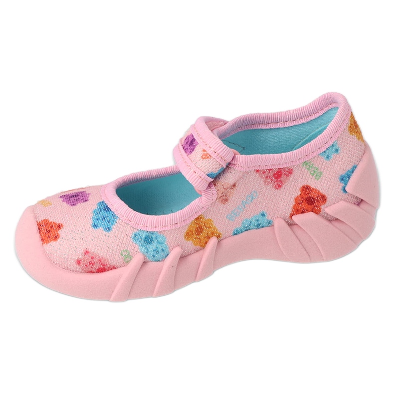 Pantuflas infantiles befado con velcro 109P268 rosa 1