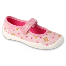 Pantuflas infantiles befado, suela transpirable, 114X551, rosa rosado 1