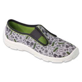 Zapatillas infantiles befado 975Y183 gris con estampados interesantes 1