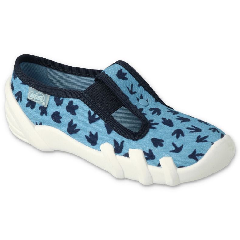 Pantuflas infantiles befado 290X268 azul con motivos azul marino 1