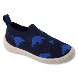 Befado Children's Navy Blue Slippers 102x006 Aplicación azul 1